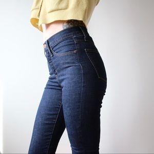 J. Crew High Rise Toothpick Denim